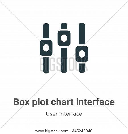 Box Plot Chart Interface Vector Icon On White Background. Flat Vector ...