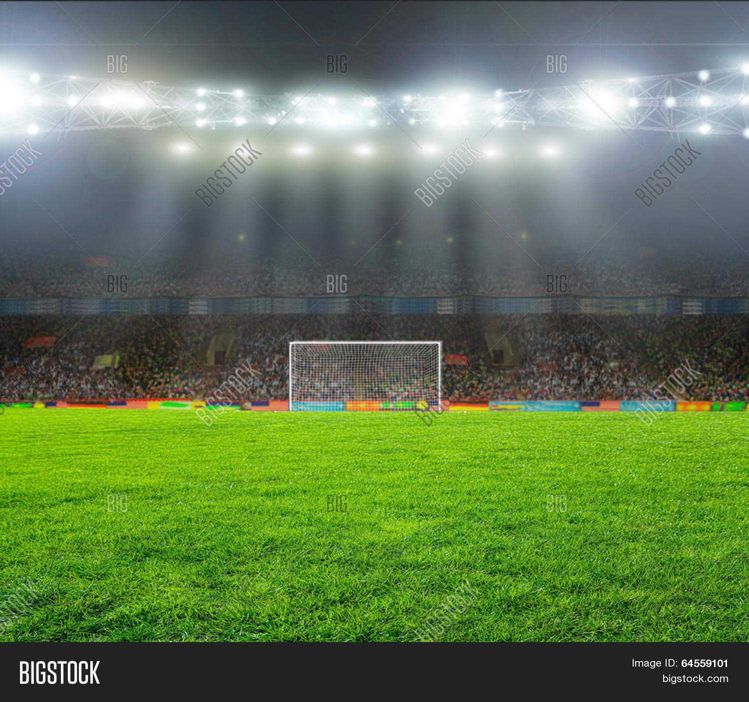 On The Stadium Abstract Football Or Soccer Backgrounds Image Stock Photo