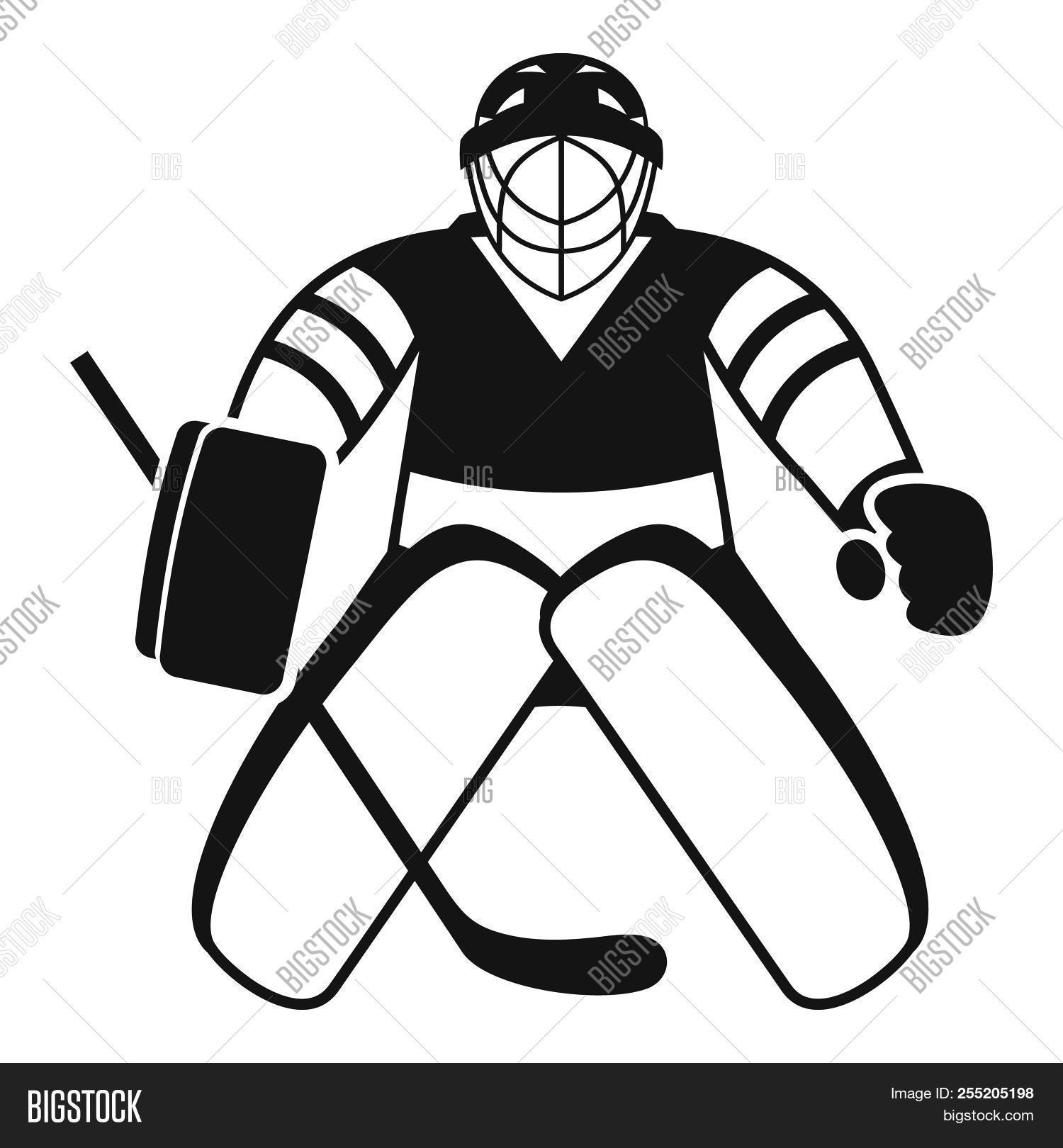 Hockey Goalkeeper Icon Simple Illustration Of Hockey Goalkeeper Icon For Web 255205198 Image Stock Photo