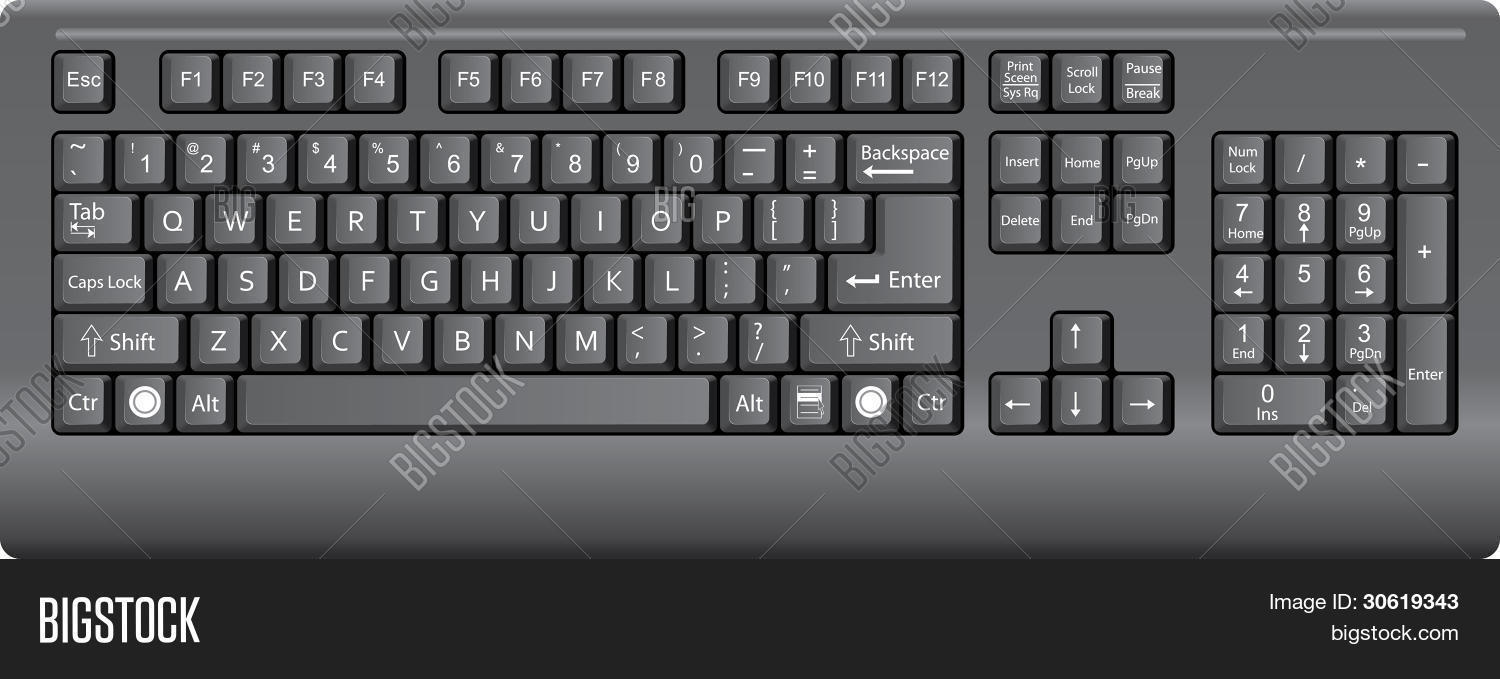 Keyboard image & stock photo. 30619343