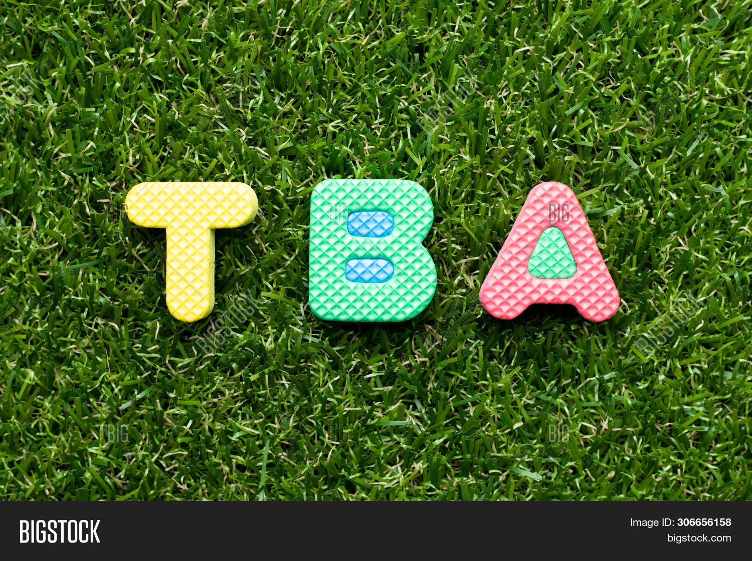 Toy Foam Letter In Word Tba abbreviation Of To Be Announced On Green Toy foam letter in word tba abbreviation of to be announced on green