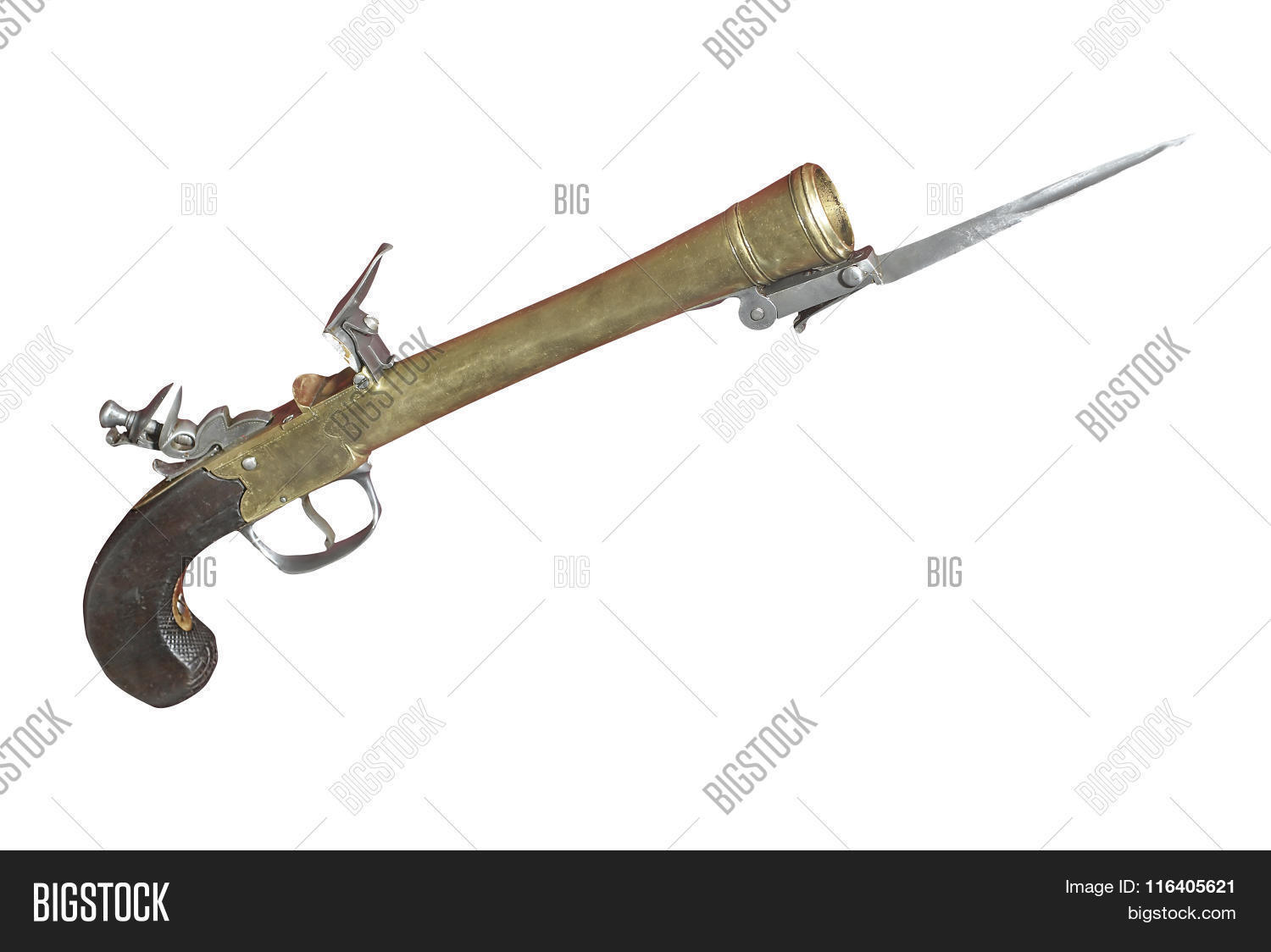 19th,antique,armed,attack-weapon,bayonet,brown,century,fire,flint,france,french,gun,gut,heritage,history,iron,isolated,italian,italy,lock,metal,military,old,old-technology,pistol,relic,retro,sextuple,shot,weapon,white,wooden