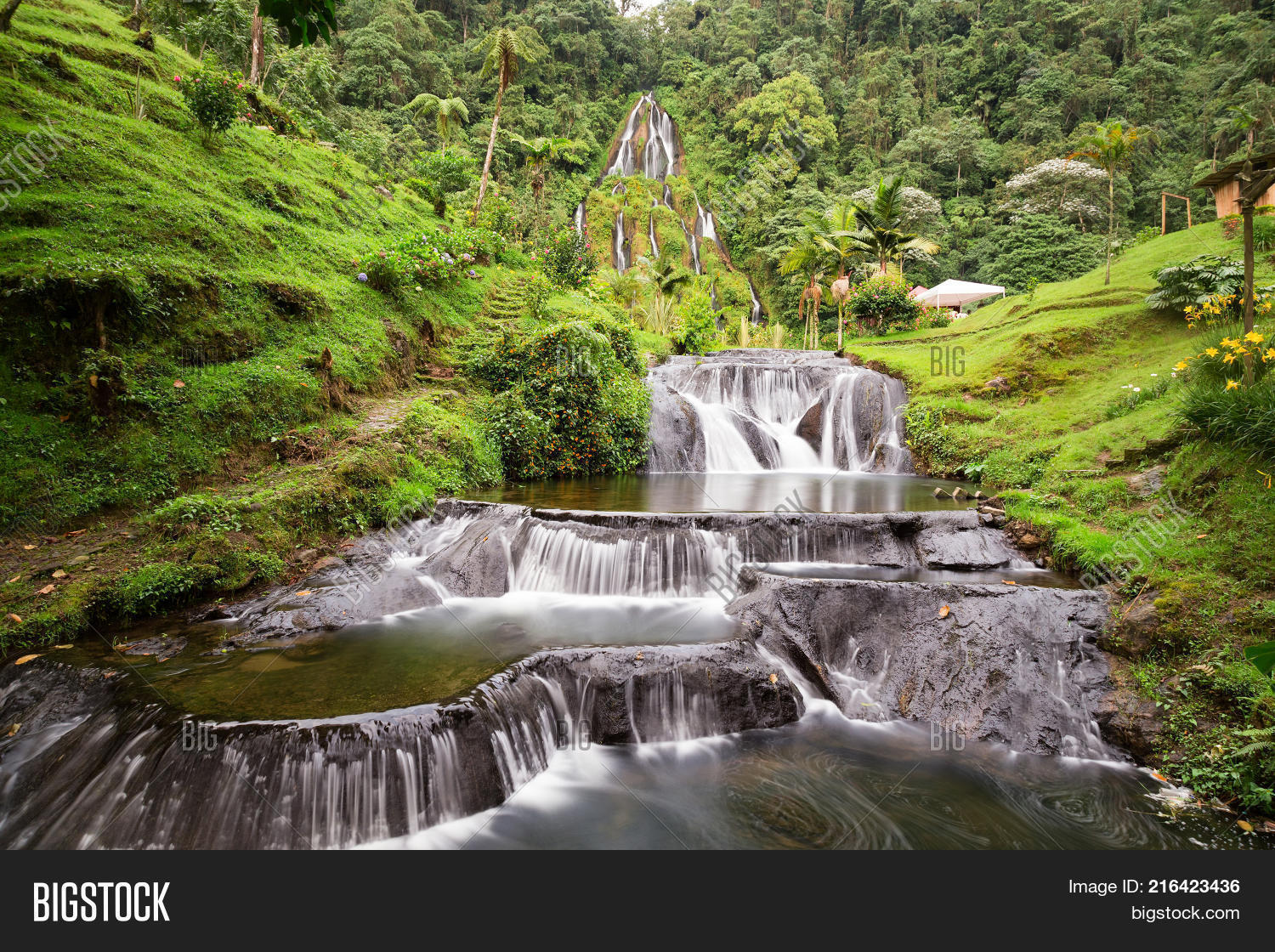 Balneario,Termales,america,cabal,cafetero,cascade,colombia,de,eje,fall,forest,green,hot,jungle,landscape,mountain,national,natural,nature,park,pereira,risaralda,river,rosa,santa,scene,scenery,south,spa,spring,thermal,triangle,view,water,waterfall