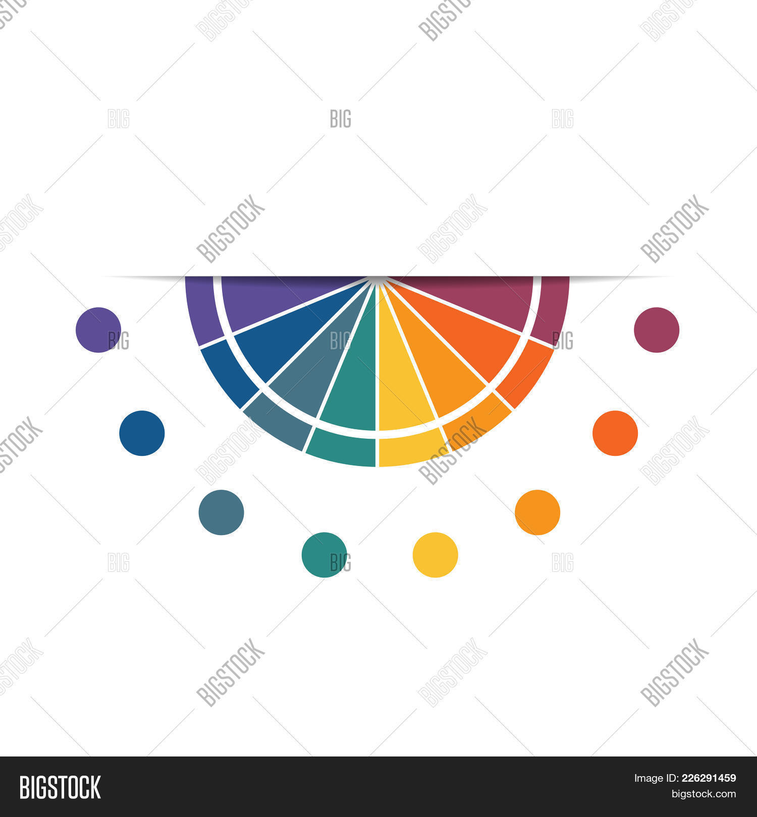 Semicircle Template For Infographics With 8 Parts Options Steps semicircle-template-for-infographics-with-8-parts-options-steps