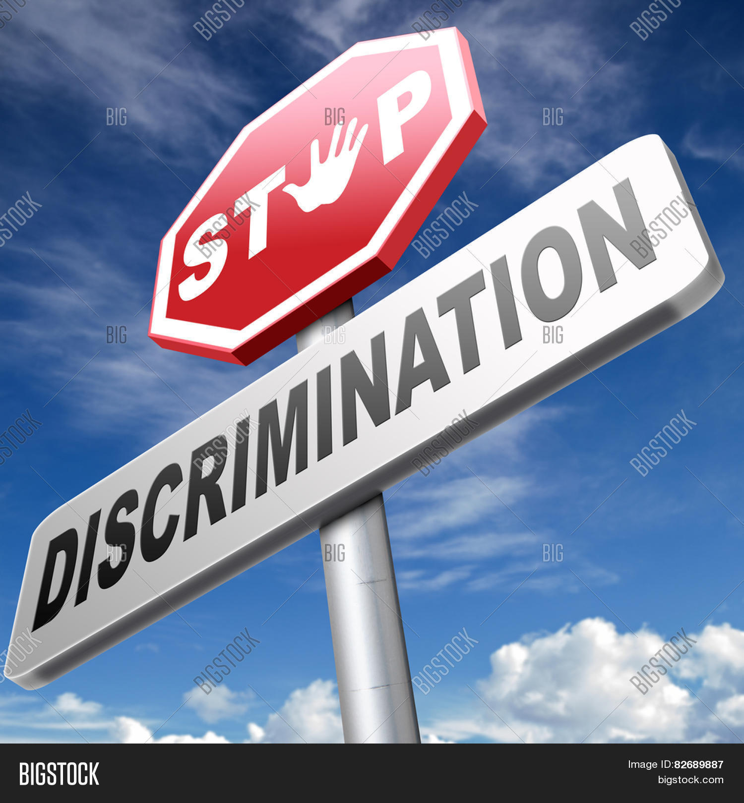 Stop Discrimination No Racism Against Minorities Equal Rigths No 