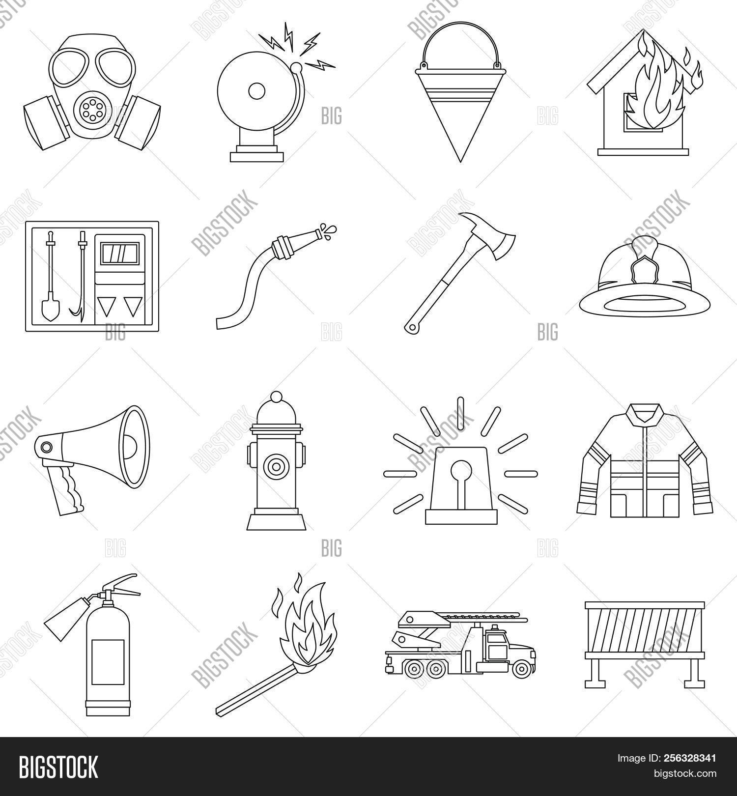 alarm,alert,axe,bell,burn,button,call,crane,cross,danger,department,emergency,equipment,extinguisher,firefighter,fireman,flame,flash,helmet,help,hose,house,icon,illustration,label,ladder,loudspeaker,matches,outfit,outline,pick,red,safety,save,security,set,shovel,sign,signal,stream,symbol,tool,water