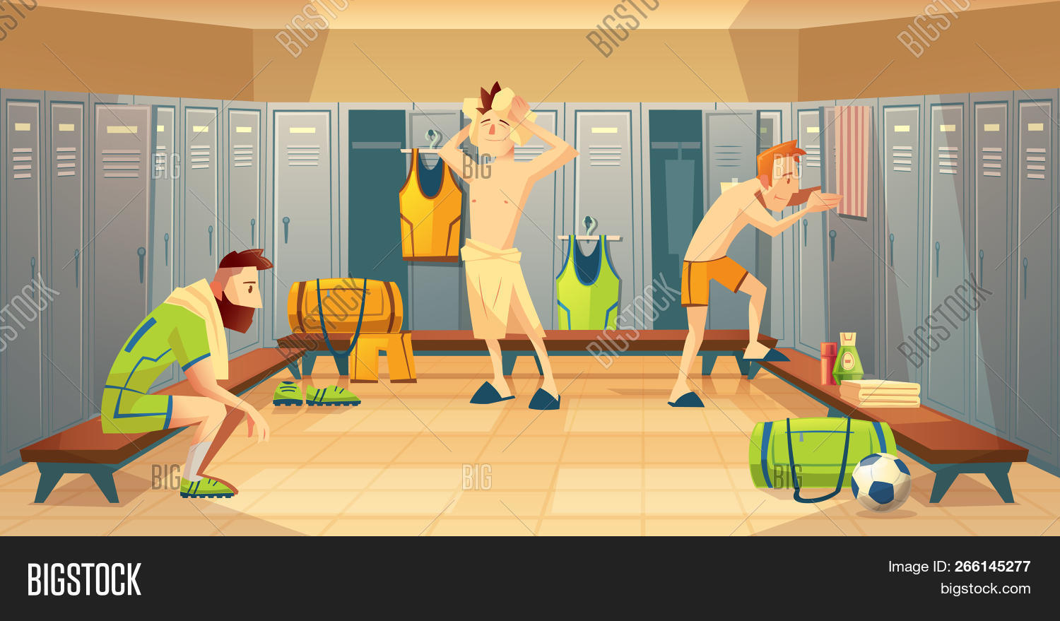 architecture,athlete,athletic,background,bag,ball,bench,cartoon,changing,character,closet,club,coaching,costume,design,dressing,equipment,fitness,flat,football,furniture,gym,hanger,health,illustration,indoor,interior,lifestyle,locker,man,naked,people,player,room,school,shelf,shirt,shoes,soccer,sport,sportsman,stadium,style,team,towel,training,uniform,wardrobe,workout