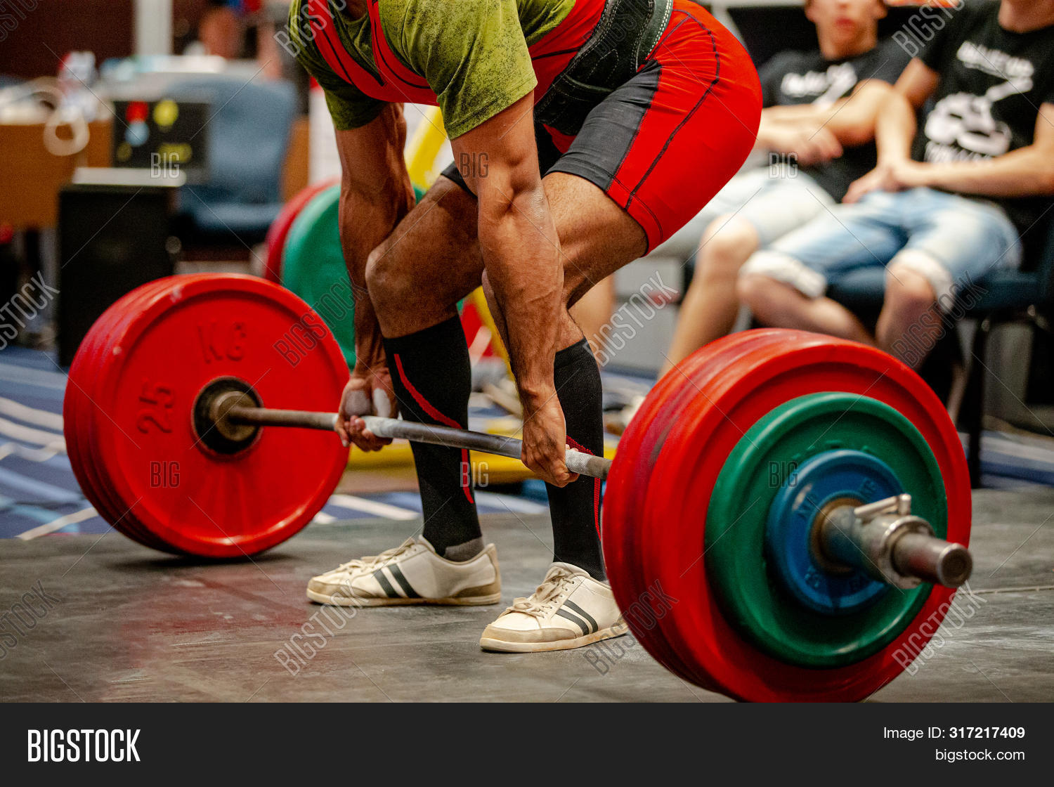 Indian Athlete Powerlifter Deadlift Exercise Competition In