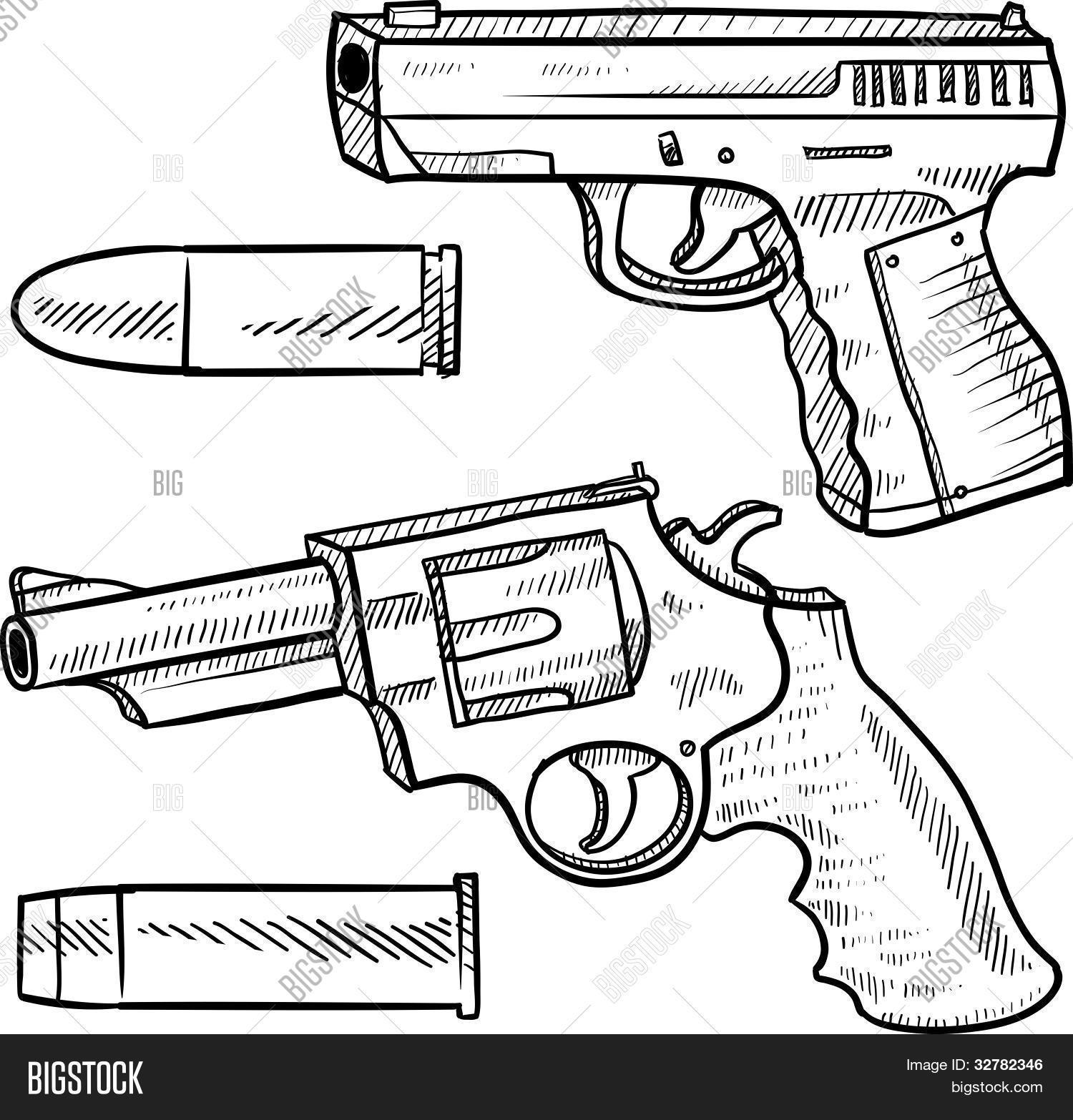 amendment,ammunition,arms,automatic,bear,bullet,clip,constitution,defend,defense,doodle,drawing,firearm,ground,gun,handgun,hollowpoint,illustration,isolated,kill,load,magazine,murder,pistol,revolver,second,self,semiautomatic,shells,shoot,sketch,stand,vector,your