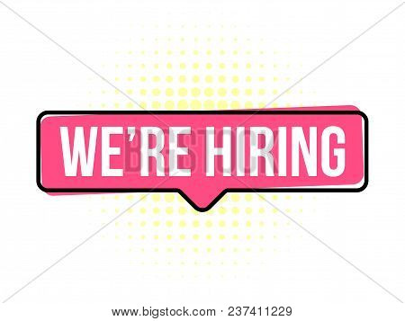 We Are Hiring Job Employee Vacancy Announcement Vector Banner