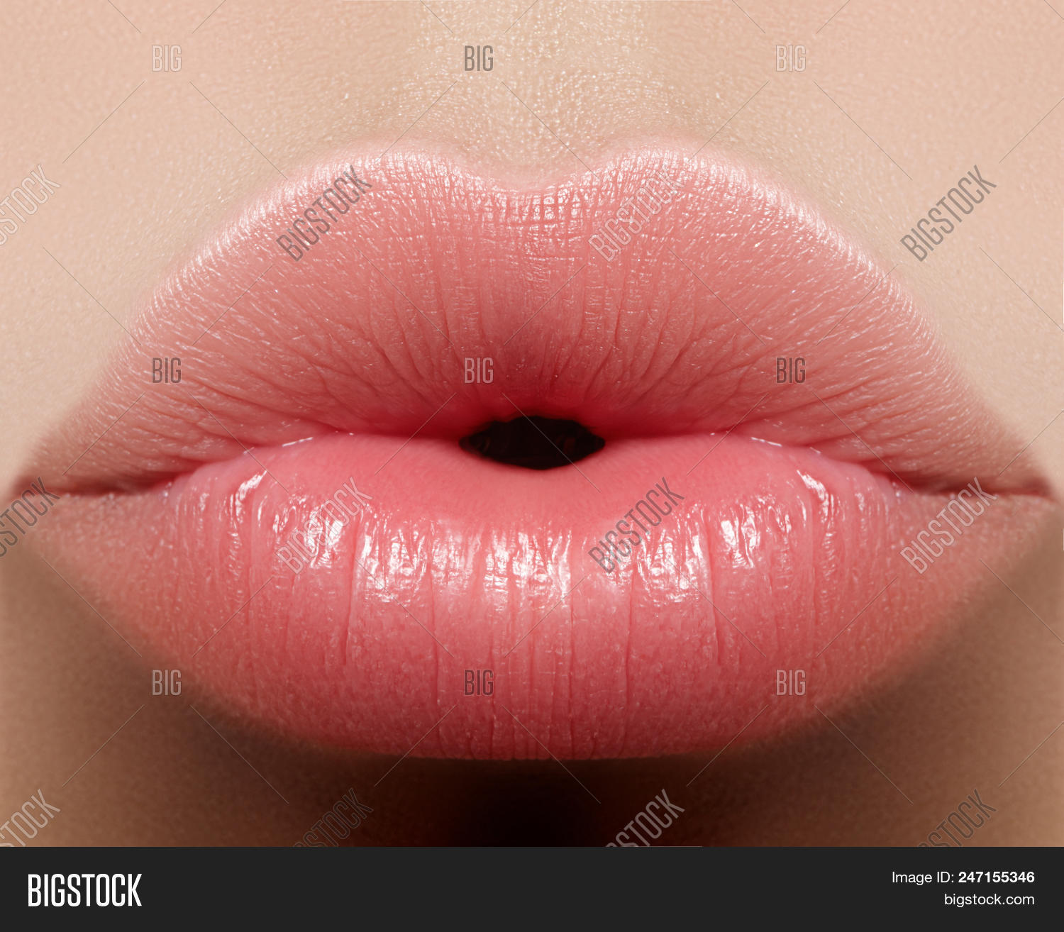 Closeup Kiss Natural Lip Makeup Beautiful Plump Full Lips On Female Face Clean Skin Fresh Make Up Image Stock Photo 247155346 closeup kiss natural lip makeup