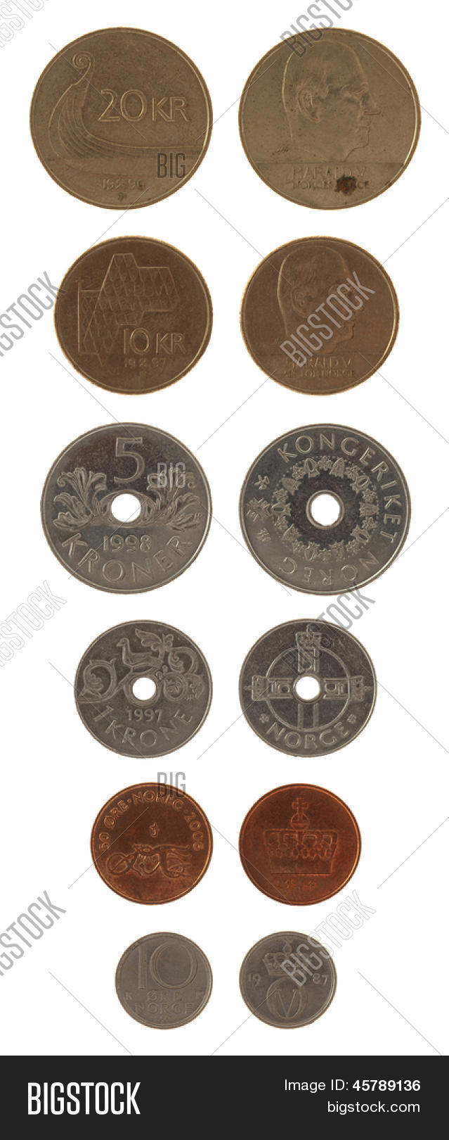 acanthi,background,brass,cash,church,coin,coinage,collection,copper,crown,currency,current,cutout,dog,elkhound,finance,financial,fowl,harald,horse,isolated,king,krone,leaves,macro,many,metal,modern,money,nok,norway,norwegian,object,obverse,olav,ore,portrait,reverse,roof,set,ship,spitz,stave,subdivision,v,viking,wealth,white,yellow