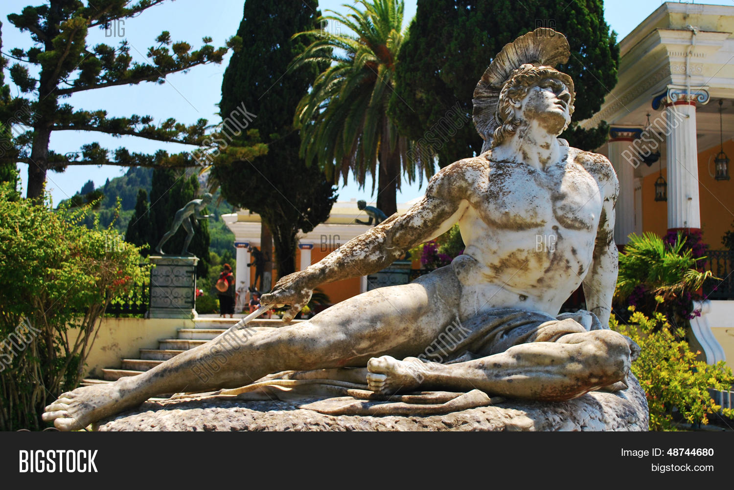 achilles,achillion,arrow,art,austria,beautiful,beauty,corfu,death,dying,figurine,garden,gods,greece,hector,hellas,history,ionian,islands,l,luxury,marble,memorial,monument,museum,mythology,naked,nature,outdoors,palace,people,sculpture,statuary,statue,stone,toughness,tourism,trave,troy