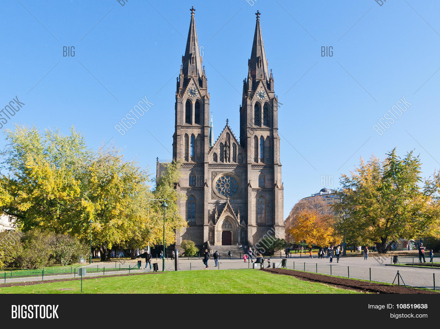architecture,autumn,basilica,building,chapel,church,city,czech,destination,fall,garden,housing,josef,landmark,mocker,monument,neogothic,park,podzim,podzimní,prague,praha,religion,religious,republic,sacral,shrine,sight,sightseeing,square,steeple,tourism,tourist,tower,town,travel,urban,vinohrady,vrsovice