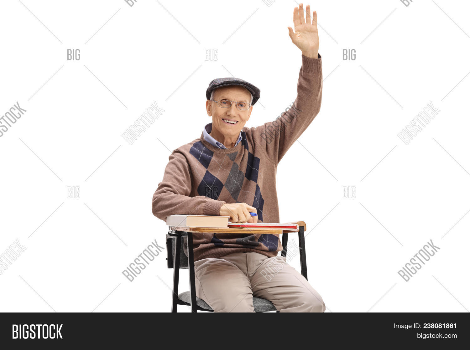 70s,adult,answer,arm,ask,background,book,caucasian,chair,class,classroom,concept,education,elderly,expression,hand,happy,isolated,knowledge,learning,lesson,lifestyle,literature,man,mature,notebook,old,one,participant,pen,pensioner,person,pupil,question,raise,retired,school,school chair,senior,single,sitting,smile,smiling,solution,student,up,volunteer,white