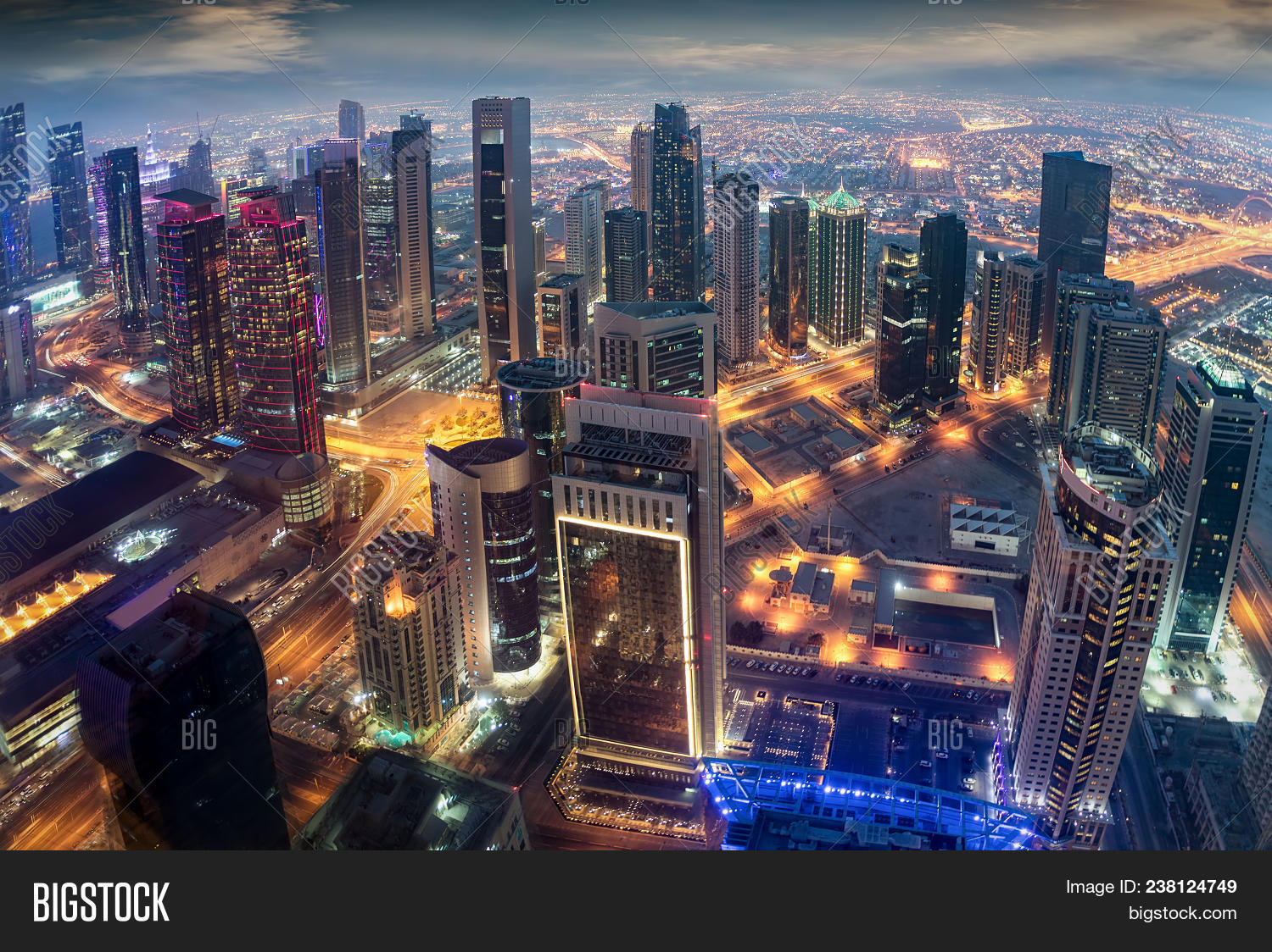 arab,arabia,arabian,arabic,architecture,attraction,blurred,building,business,city,cityscape,district,doha,downtown,east,evening,financial,landmark,landscape,light,middle,modern,night,office,qatar,street,tower,traffic,transportation,travel,urban,view