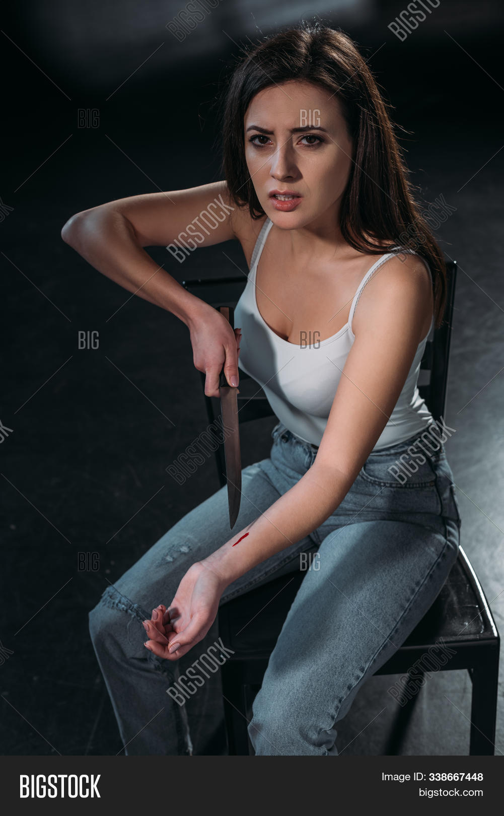 Jeans,blade,bleeding,blood,caucasian,commit,committing,cut,cutting,dark,darkness,denim,depressed,depression,despair,despaired,disappointed,emotion,emotional,european,fatalism,frustrated,hopeless,hopelessness,knife,light,loneliness,lonely,mental,night,problem,psychical,psychological,self-destroyer,self-killing,self-murder,shadows,stress,stressed,suicide,tendency,tragedy,veins,woman,wrist