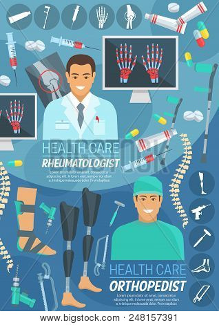 Orthopedics And Rheumatology Medicine Banner With