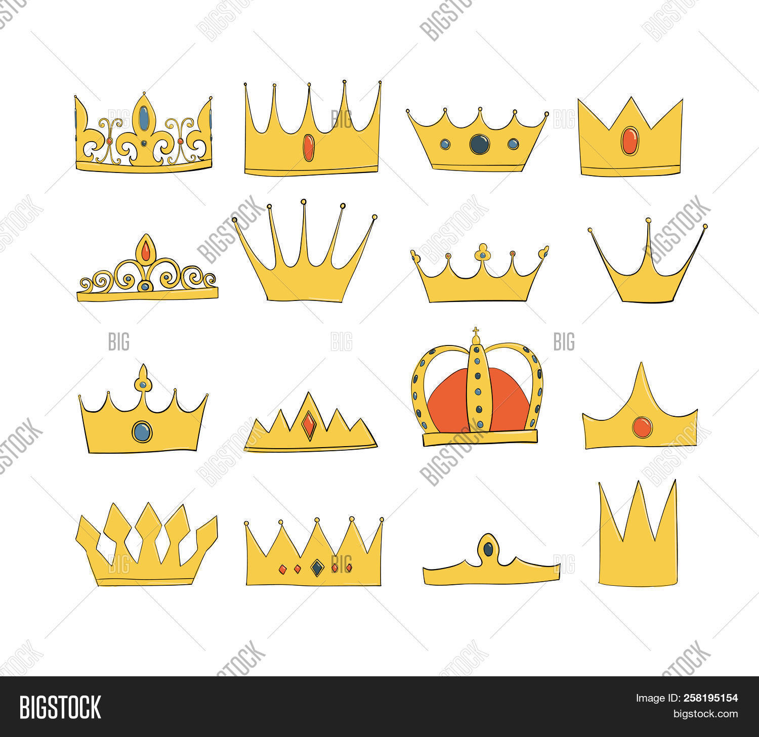 Crowns With Gems And Diamonds Set A Symbol Of Authority Headpiece Of The King Icon Denoting Succe Image Stock Photo Crowns With Gems And Diamonds Set A Symbol Of Authority Headpiece Of The King Icon Denoting Succe Image Stock Photo