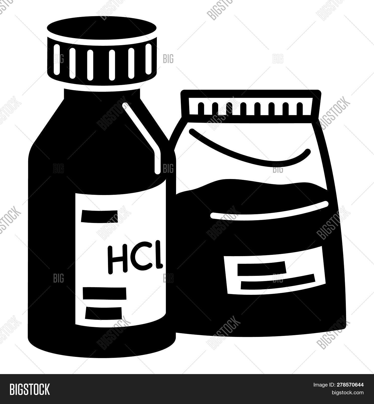 Hydrochloric Acid Icon Simple Illustration Of Hydrochloric Acid Icon 