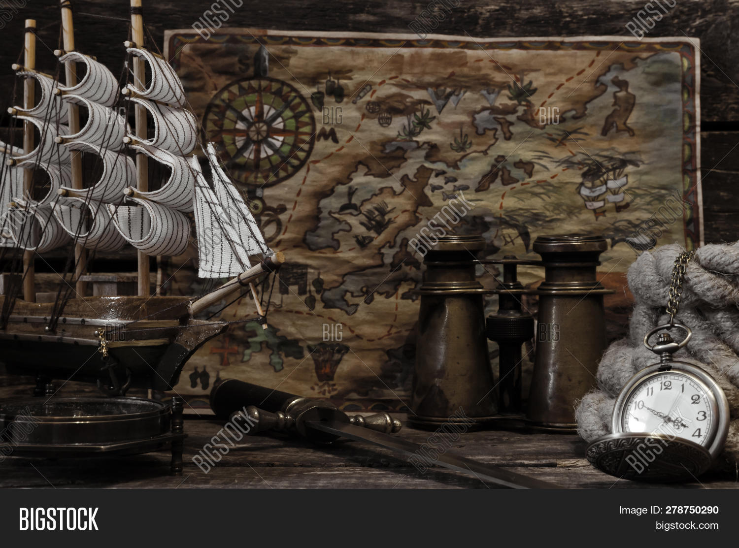 accessory,adventure,adventurer,aged,ancient,antique,background,binoculars,boat,captain,chest,clock,columbus,compass,concept,dagger,day,desk,expedition,exploration,explore,explorer,hawser,history,journey,map,marine,mooring,old,pirate,pocket,retro,rope,sailboat,sailor,schooner,sea,seafarer,ship,table,time,travel,traveler,treasure,trip,vintage,watch,weapon,wooden