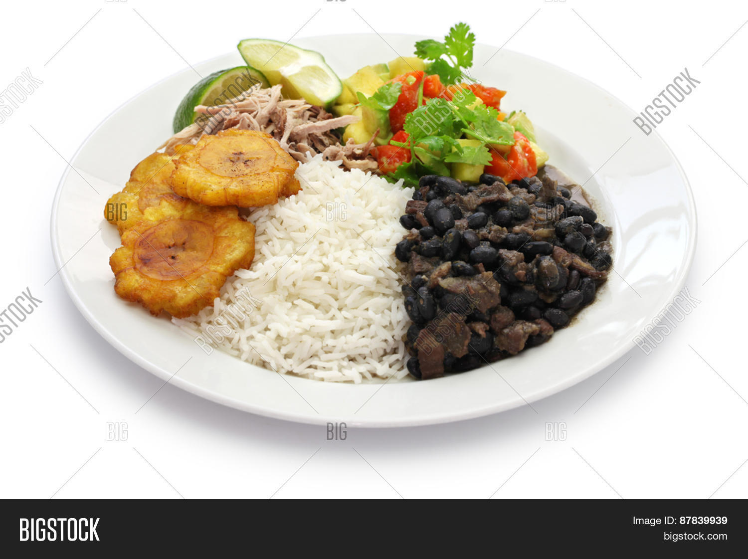 arroz,authentic,banana,black beans,caribbean,chips,con,cooked,cuba,cuban,cuban cuisine,cuban dish,cuban food,cubano,dinner,food,fried,frijoles,frijoles negros,green,guacamole cubano,latin,lechon asado,lime,lunch,meal,patacones,plantain,plate,pulled pork,rice,rost pork,salad,shredded beef,stew,tostones,traditional