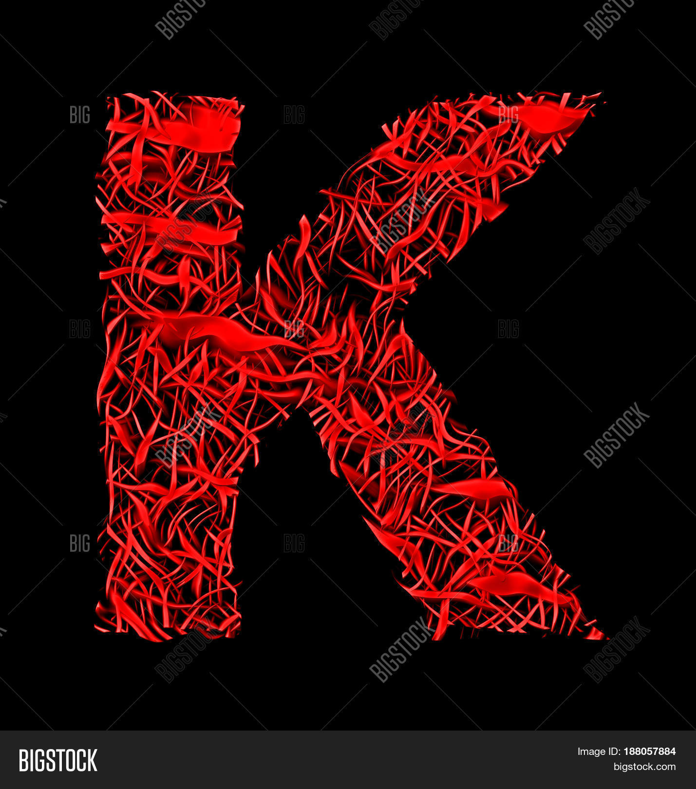 wallpapers Cool Letter K Black Background letter k red artistic fiber mesh style