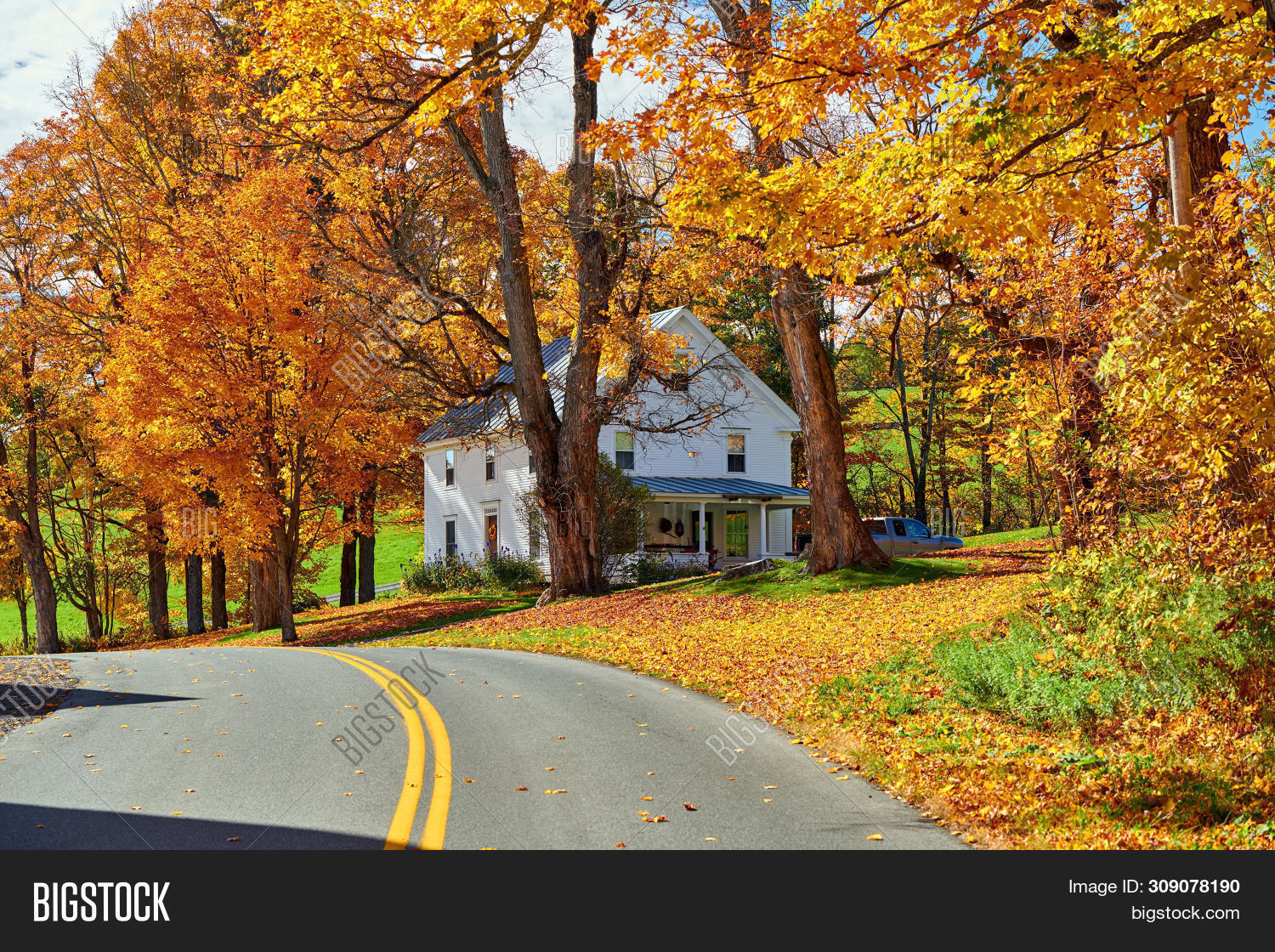 america,autumn,beautiful,bucolic,building,colorful,countryside,drive,driveway,exterior,fall,foliage,highway,home,house,landscape,leaves,nature,neighborhood,neighbourhood,new england,nobody,outdoor,real estate,residence,residential,road,route,rural,rustic,scenic,season,suburban,travel,tree,trees,united states,usa,vermont,wooden,woods,yellow