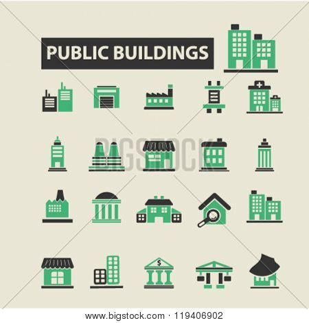 business buildings icons, business buildings logo, business buildings ...