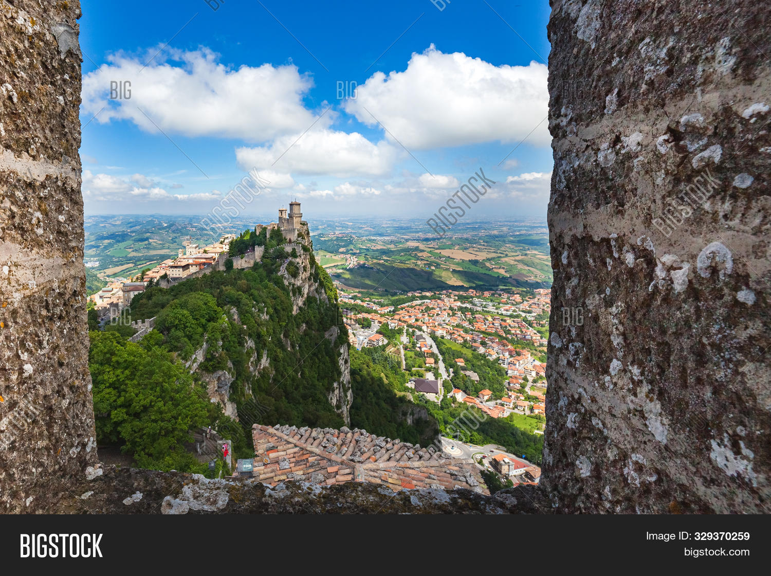 Italy,aerial,architecture,building,castle,day,defence,europa,fortification,fortress,guaita,high,historic,italian,landmark,landscape,locations,marino,outdoors,republic,rocca,san,san-marino,sky,stone,summer,sunny,titano,tower,town,travel,view,wall