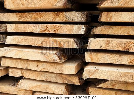 Wooden Planks. Air-drying Timber Stack. Wood Air Drying (seasoning ...