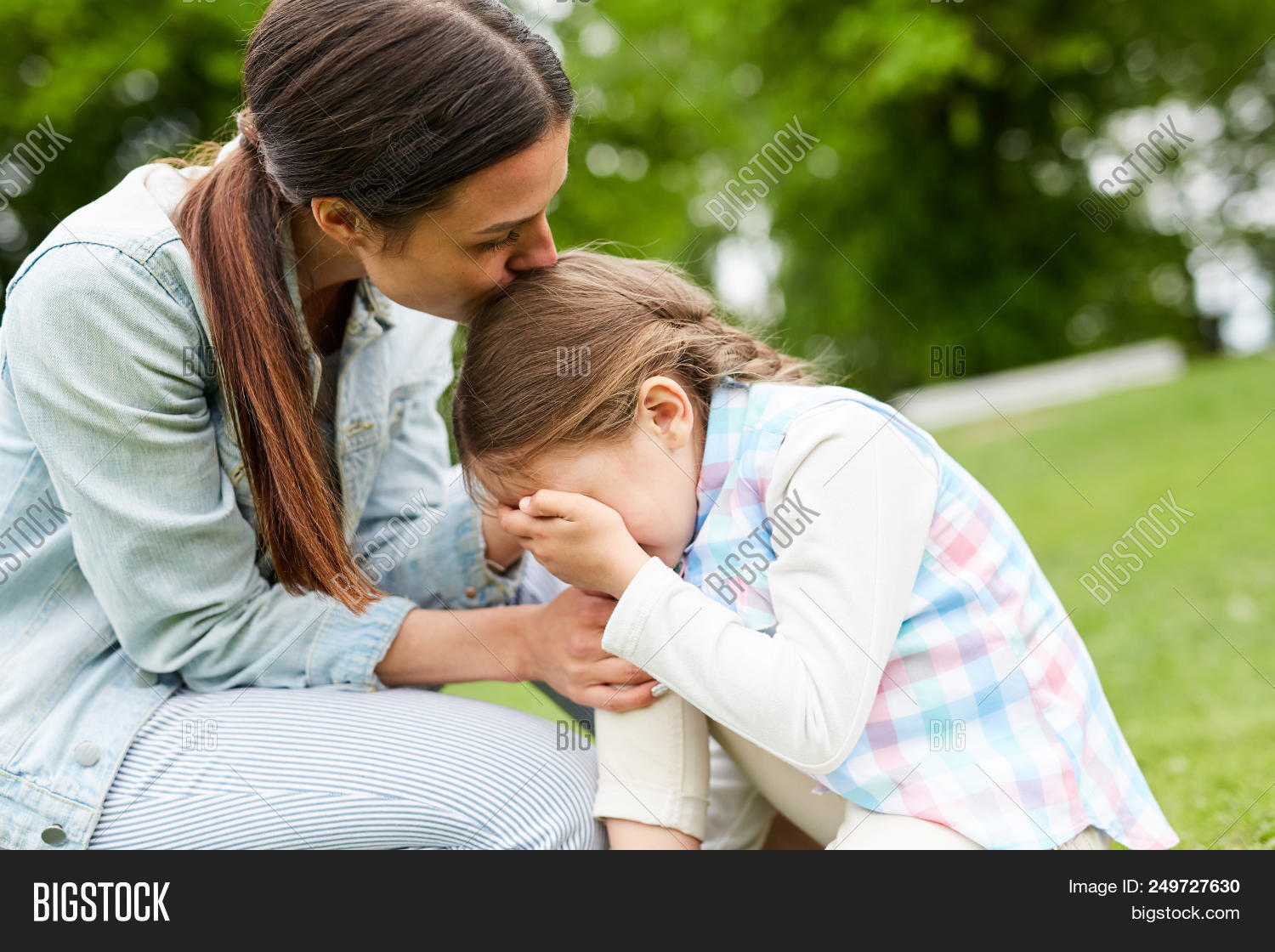 acceptance,adoption,adult,child,childcare,chill,comforting,crying,daughter,empathy,family,foster,girl,kissing,leisure,little,mother,natural,outdoor,parent,parenthood,park,reassuring,season,summer,support,sympathy,together,unhappy,weekend,woman,young