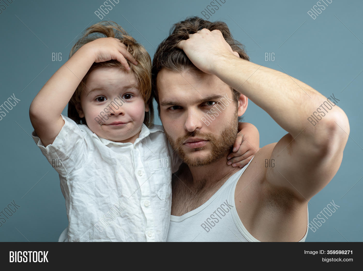 Older, 																					Big, 																					Elder, 																					friendship, 																					support, 																					younger, 																					brothers, 																					making, 																					hairstyle, 																					Isolated, 																					white, 																					Portrait, 																					two, 																					over, 																					gray, 																					background, 																					boys, 																					casual, 																					child, 																					childhood, 																					children, 																					clothing, 																					cute, 																					daily, 																					descent, 																					ethnicity, 																					family, 																					friends, 																					fun, 																					funny, 																					grey, 																					happiness, 																					indoors, 																					kid, 																					lifestyle, 																					little, 																					male, 																					outside, 																					people, 																					playing, 																					season, 																					showing, 																					siblings, 																					standing, 																					style, 																					together, 																					young