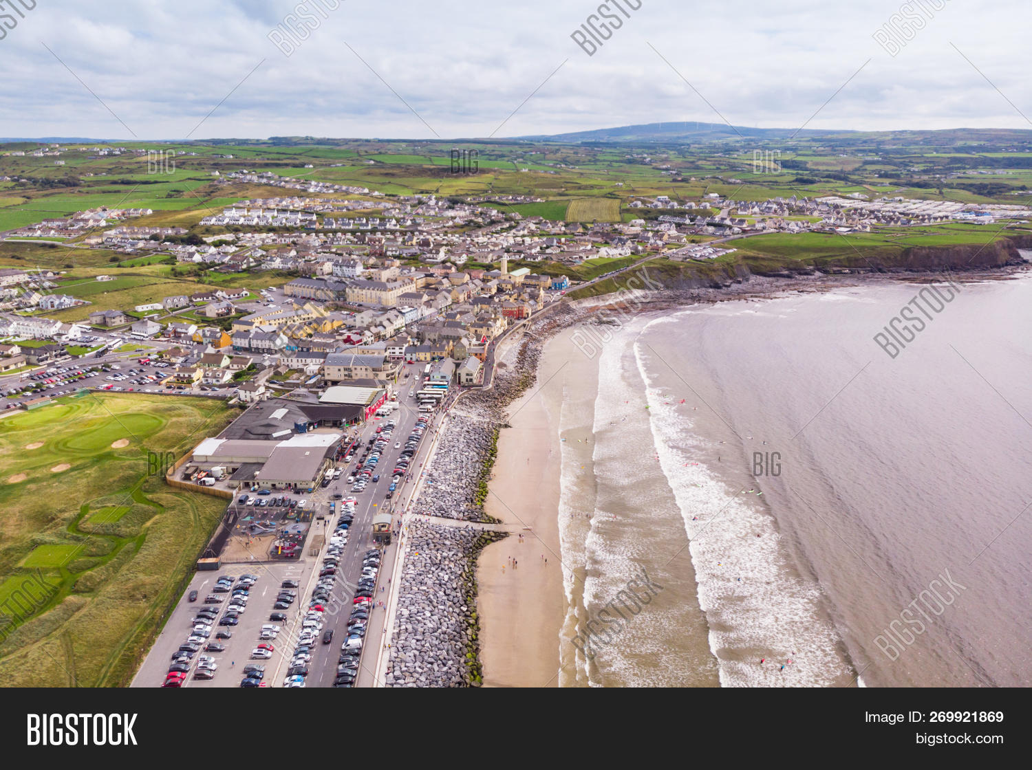 Atlantic,Bay,Clare,County,Europe,HD,Ireland,Irish,Lahinch,Lehinch,Liscannor,architecture,beach,coast,coastline,colorful,colourful,course,golf,houses,landscape,nature,ocean,resort,sea,seaside,street,summer,surfing,tourism,town,travel,vacation,water