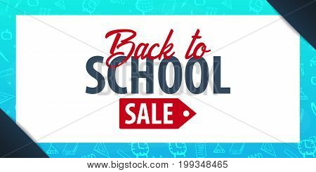 Back To School Background Education Banner Vector
